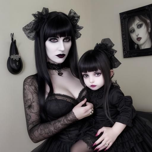 Beautiful Goth Woman Portrait