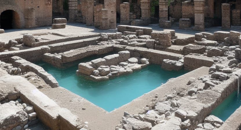 Ruins of Ancient Roman Thermal Baths