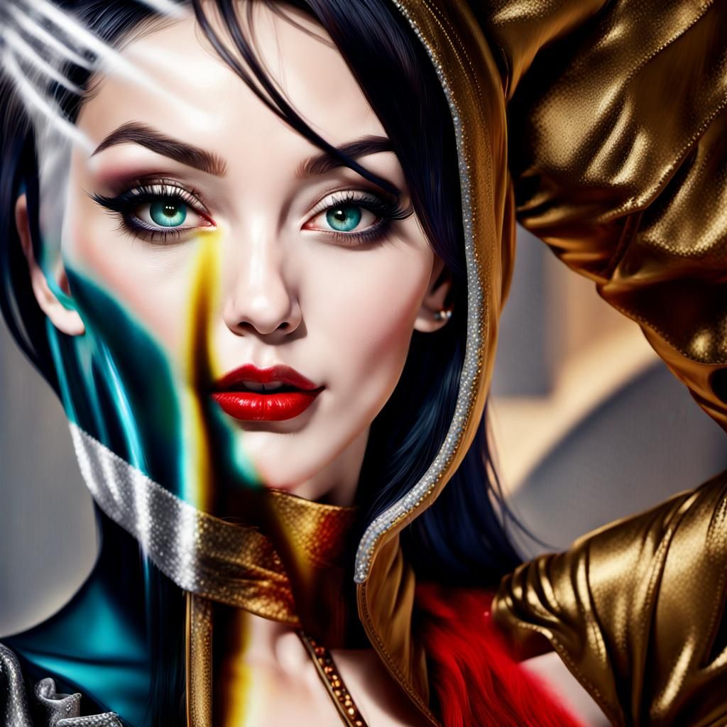 Captivating Beauty in Vibrant Colors, Cinematic Shot