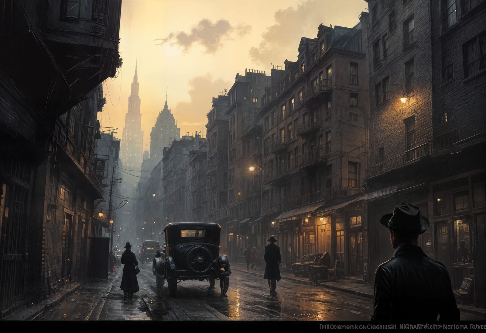Dark Alleyways in a Gritty Urban Scene