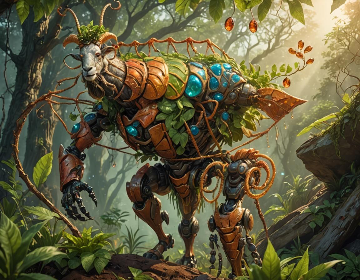 Vibrant Bug-Man Ascends Amidst Rocky Wilderness in Hyper-Rea...