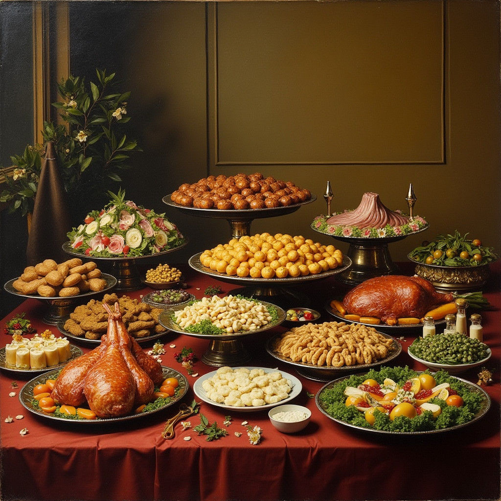 Golden Opulence Buffet: A Feast Fit for Royalty