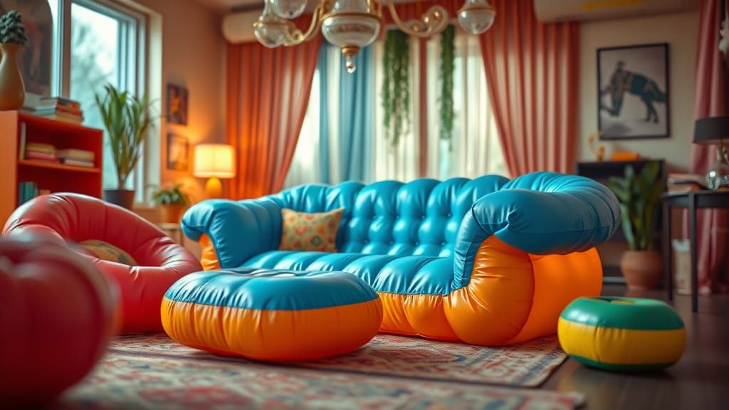 Vibrant Inflatable Furniture from the Groovy 1960s