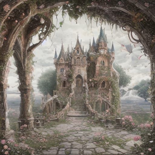 Adorable Fairy Reading Ancient Tome in Mystical Forest