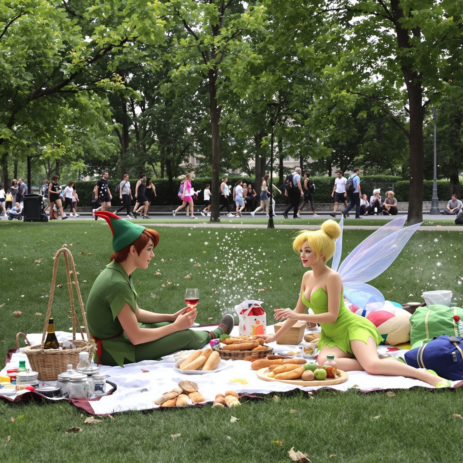 Peter Pan & Tinkerbell Picnic in Parisian Park
