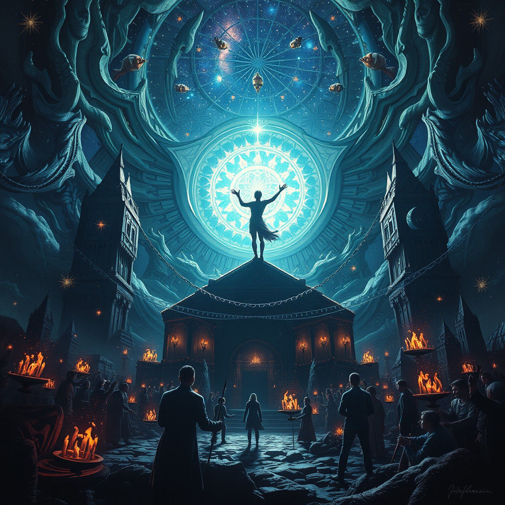 Abstract AI Art: Ethereal Felicity and Xenogeny