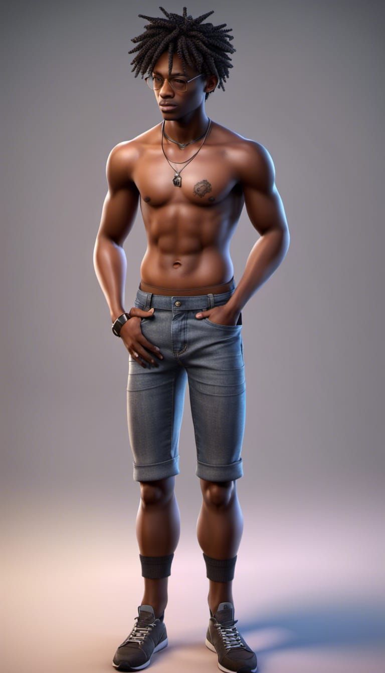 Lusty Young Man in Octane Render