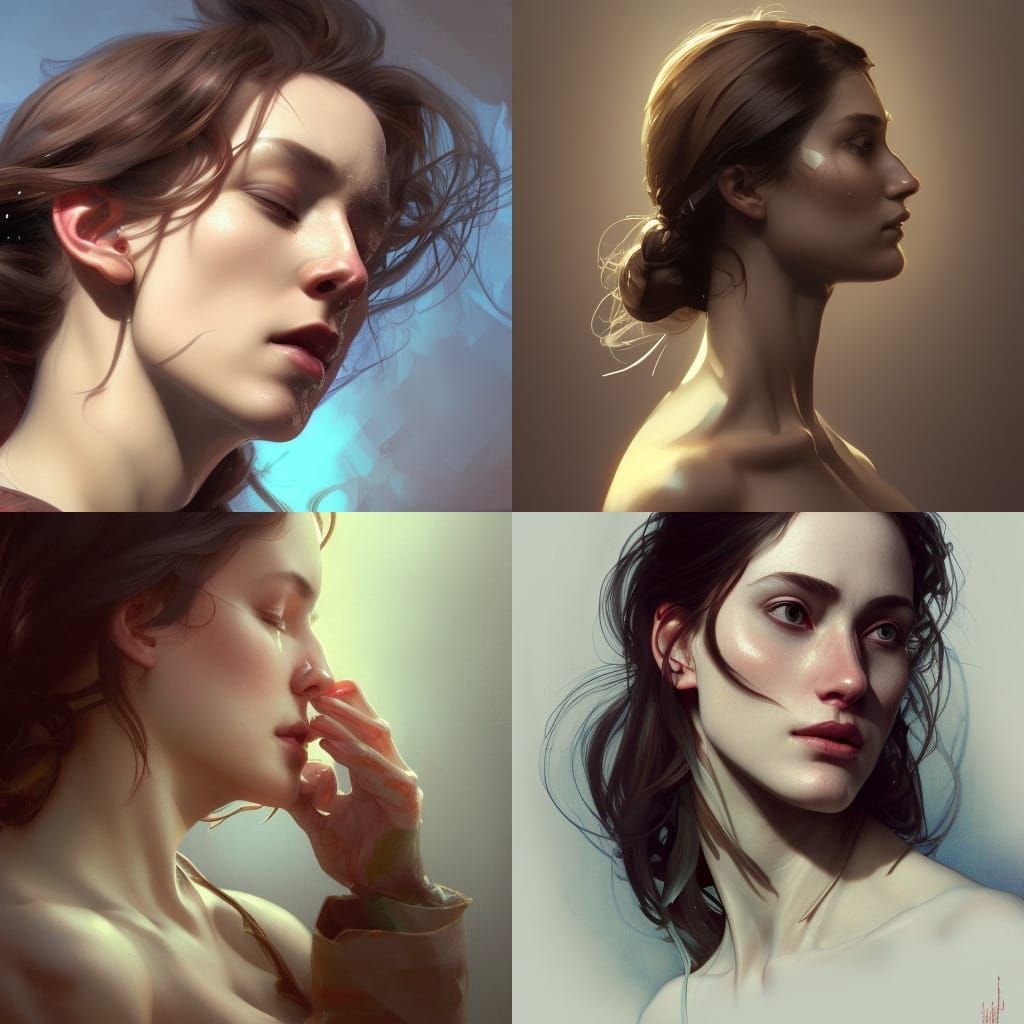 Side view of a woman with a very prominent nose