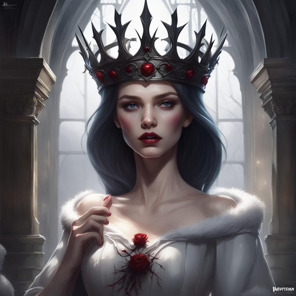 Dark Snow White with Shattered Mirror Portrait