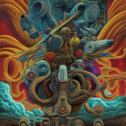 Atomic Rooster in R. Crumb Psychedelic Style