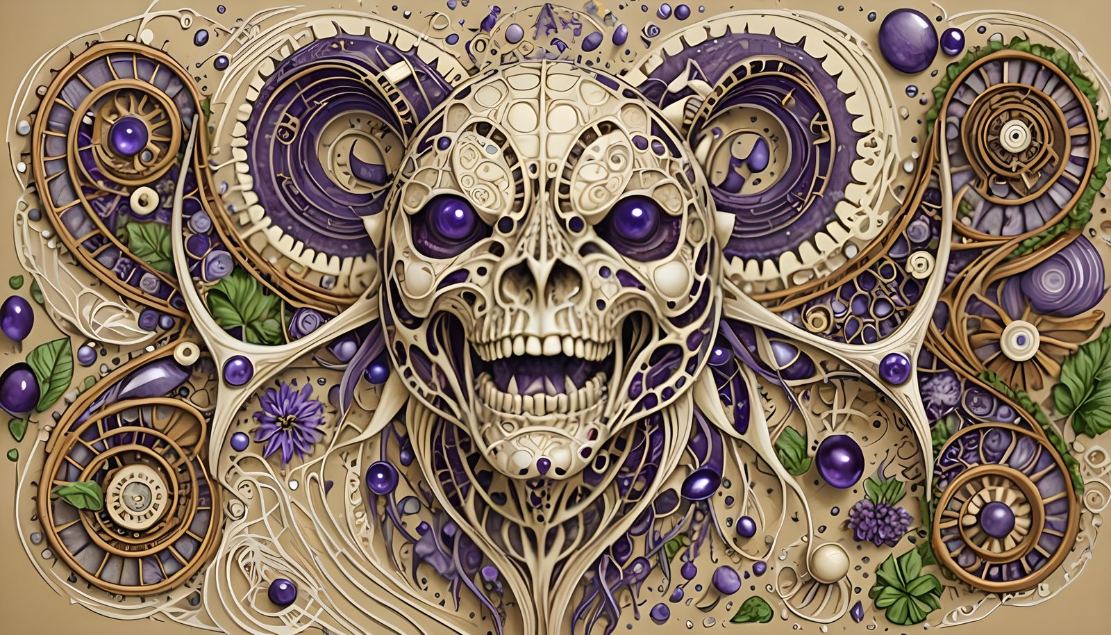 Berserker Drop Bear with Amethyst Heartfractal