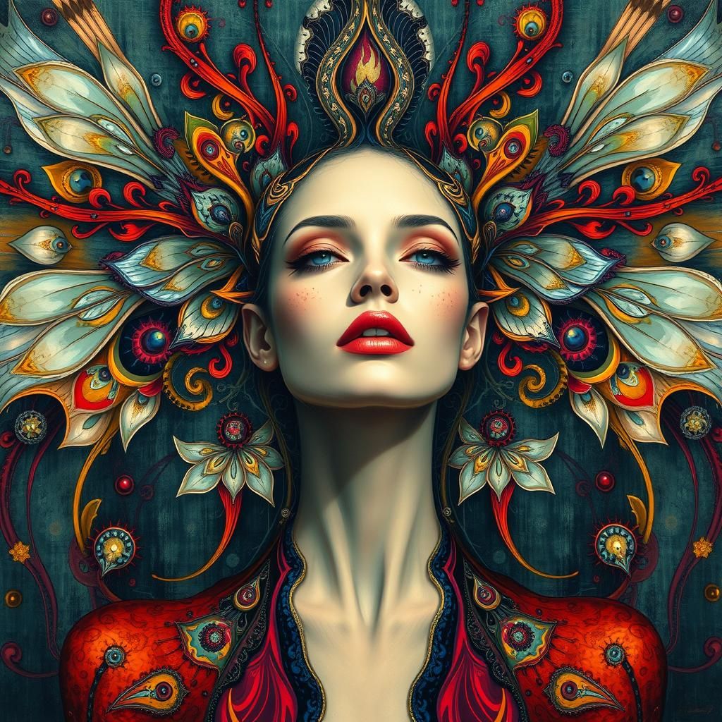 Exotic Fractal Elegance Abstract Art