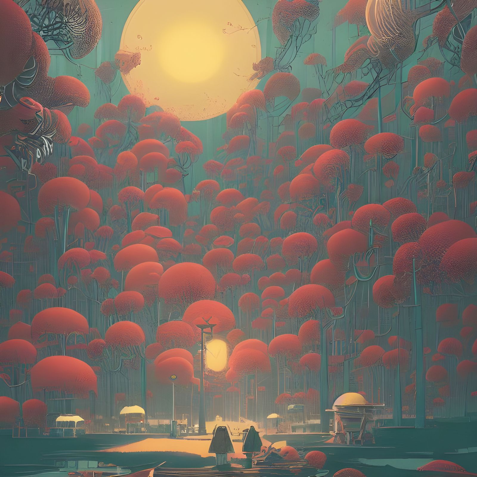 Dreamlike Digital Art in Ukiyo-e Style