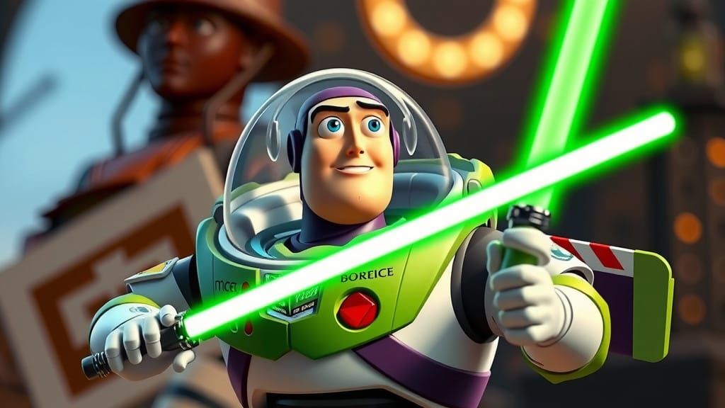 Toy Story's Buzz Astral Wields a Lightsaber as a Jedi