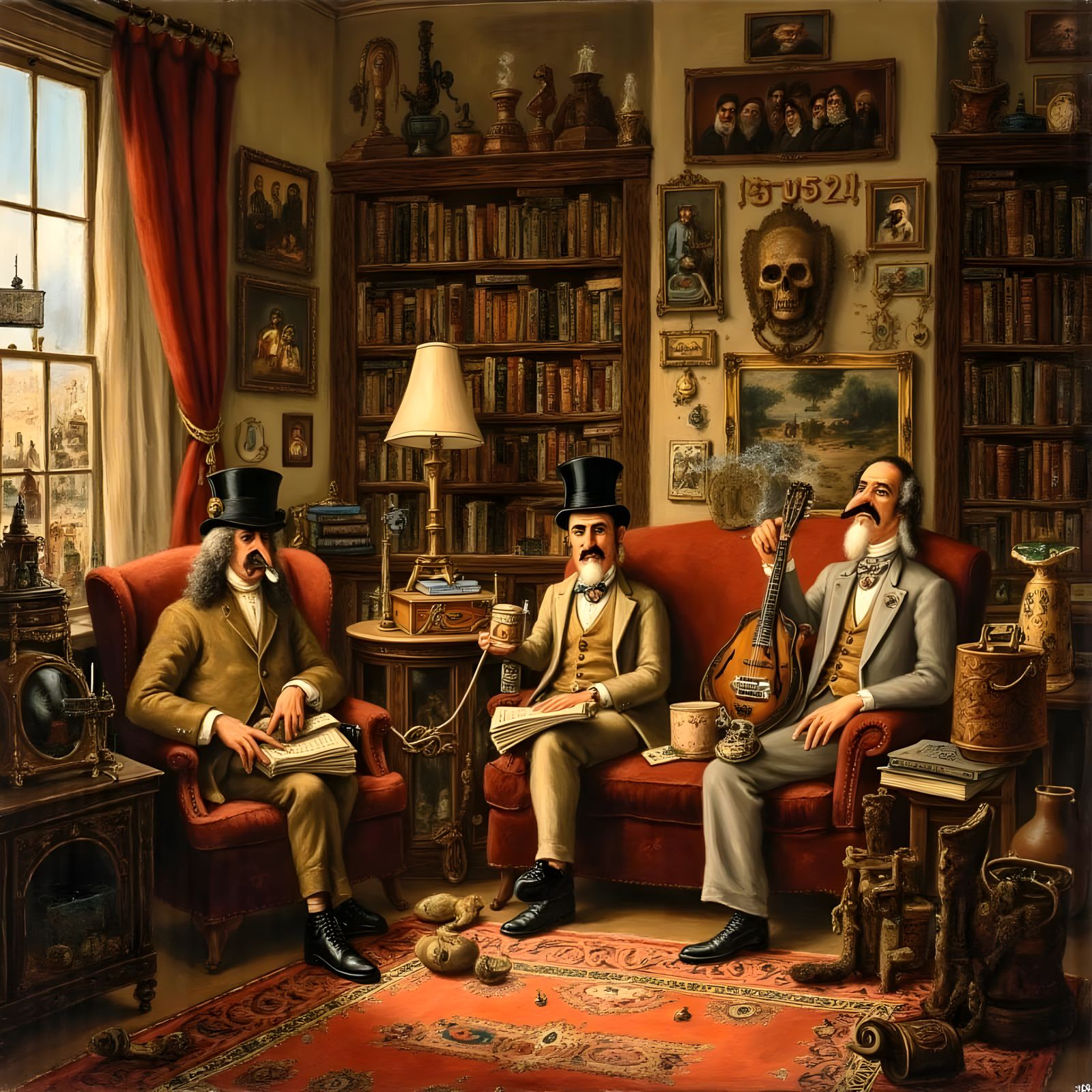 Stoned Cheetah in a Comfortable Family Room Setting