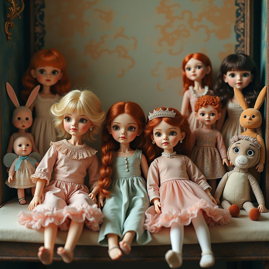 Whimsical Dolls with Antique and Modern Designs