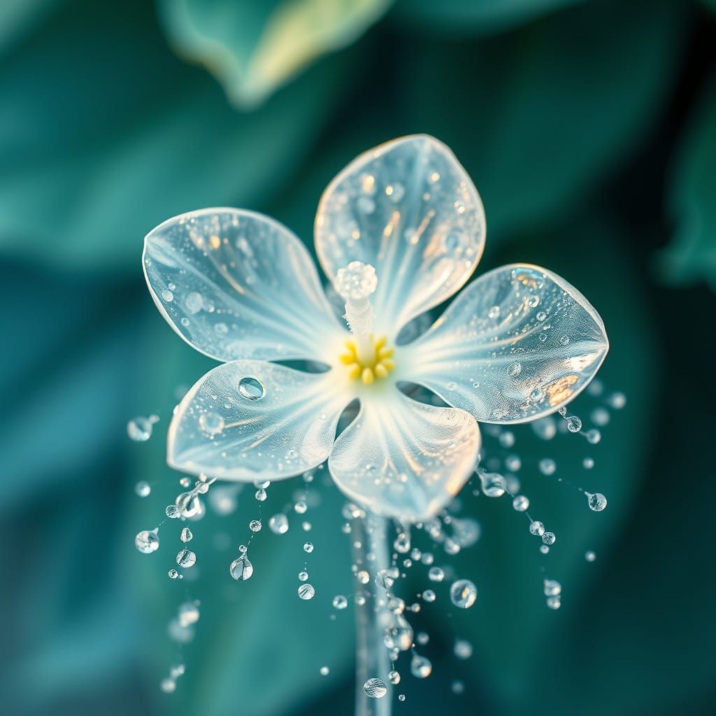 Surreal Water Fountain Blooms in Hyper-Realistic Detail