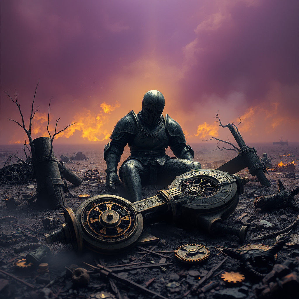 Dark Fantasy Realm of Abandoned Armor in 8k