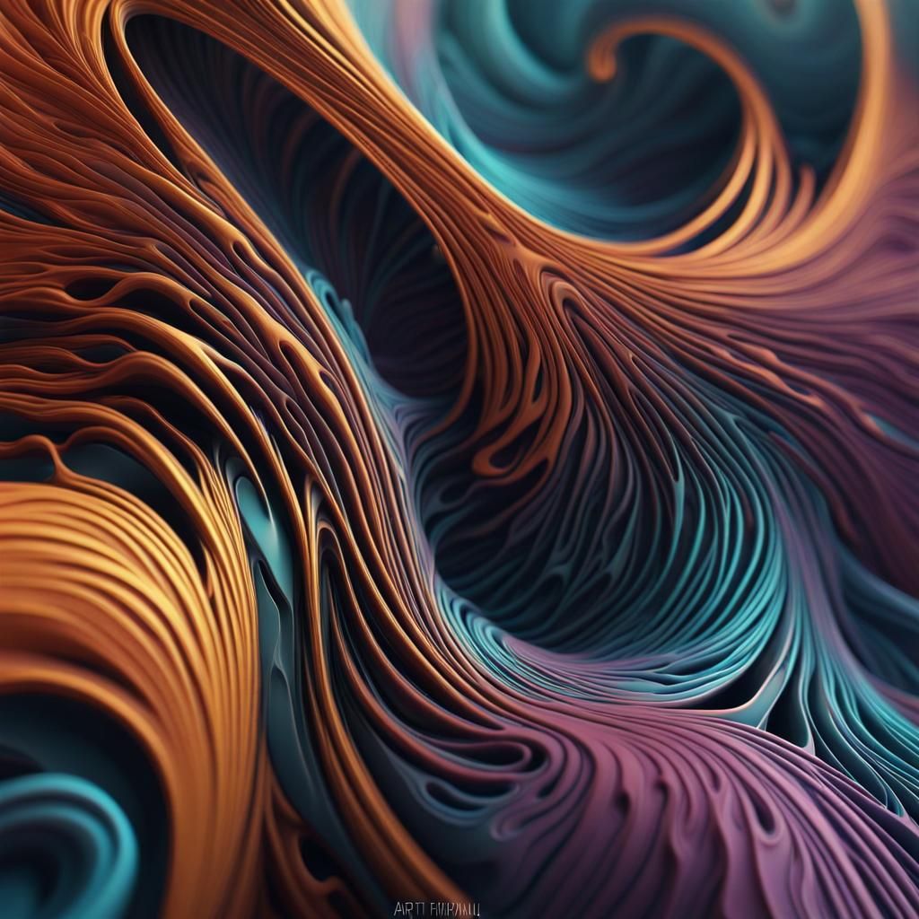 Intricate Abstract Art with Swirling Lines