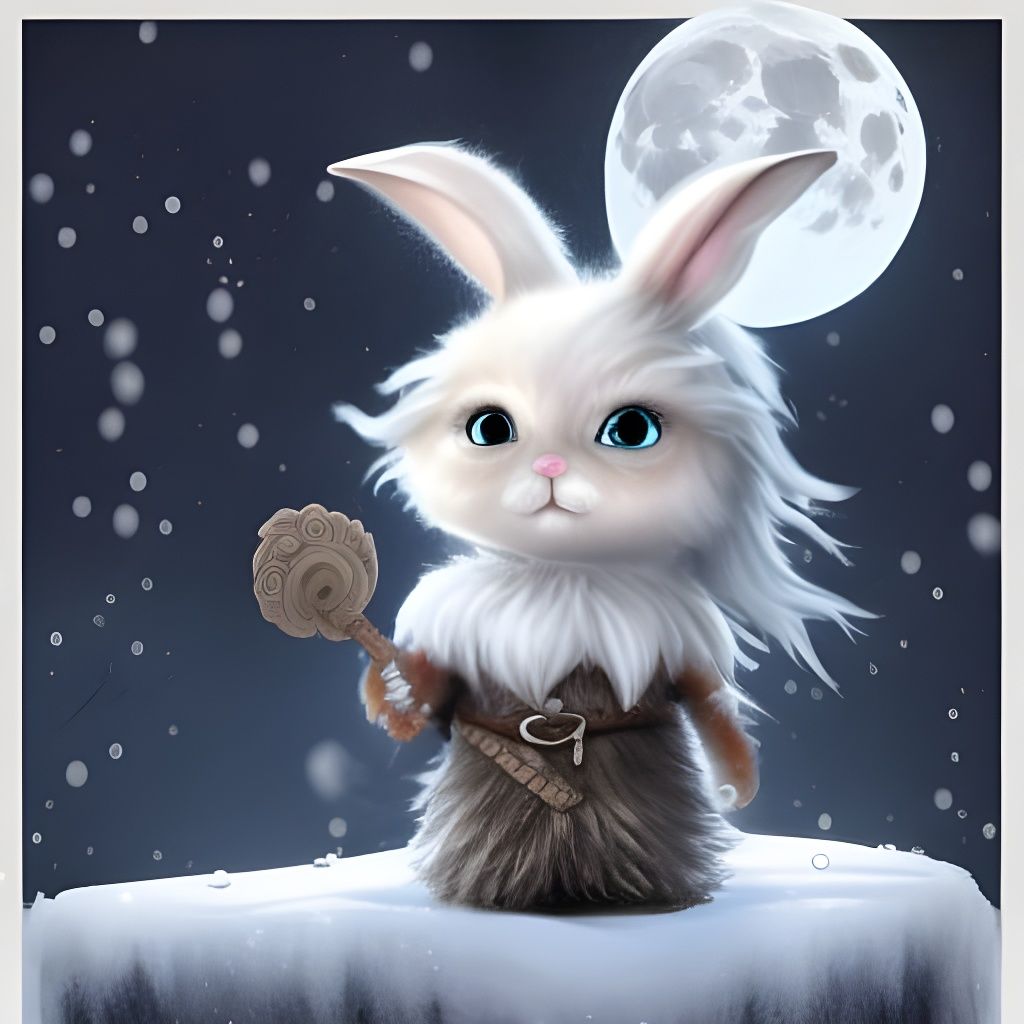 cute fantasy viking bunny