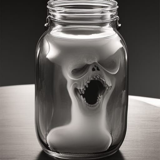 Ghost in a Jar Tornado: Hyperrealistic Digital Art