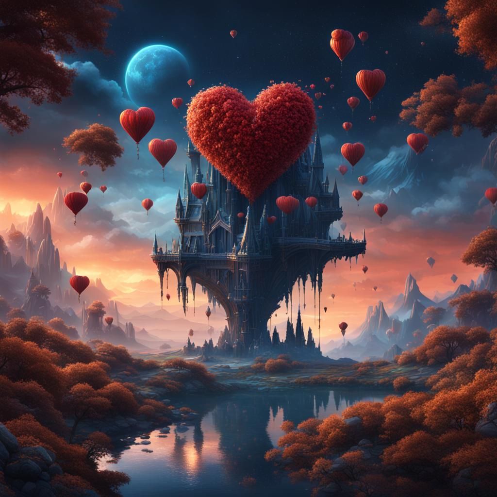Fantastical Love Concept Art in Unreal Engine Style