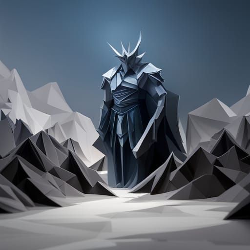 Origami Papercraft of Morgoth in 8K