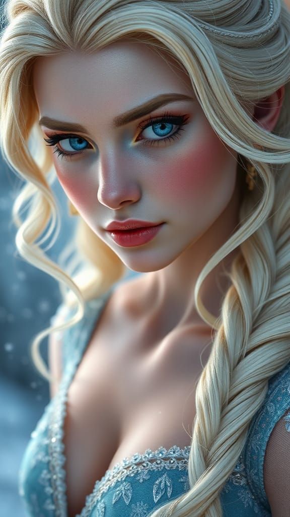 Lovely Woman Portrait in Comic Book Realism