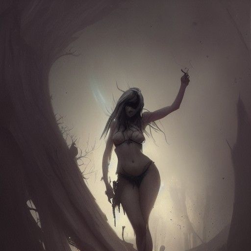 Sinister Nymph Artwork in Greg Rutkowski Style