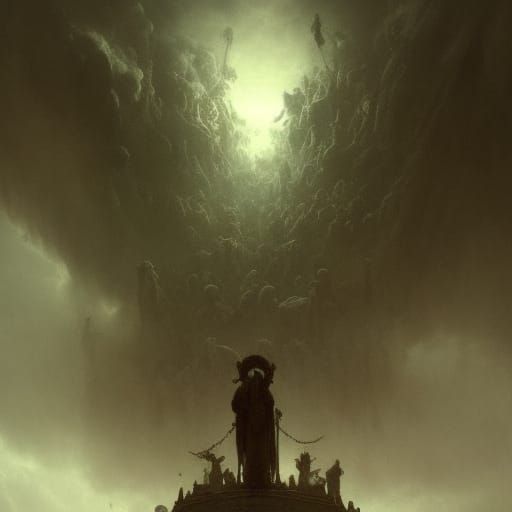 Epic Horror Scene in Maximalist Digital Matte Painting