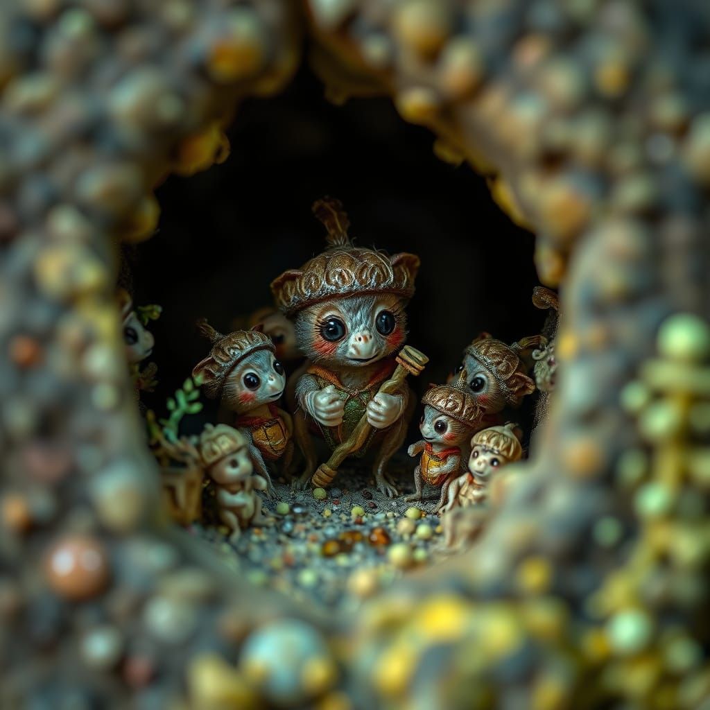 Enchanting Macro Photo of a Hidden Dust Mite Civilization