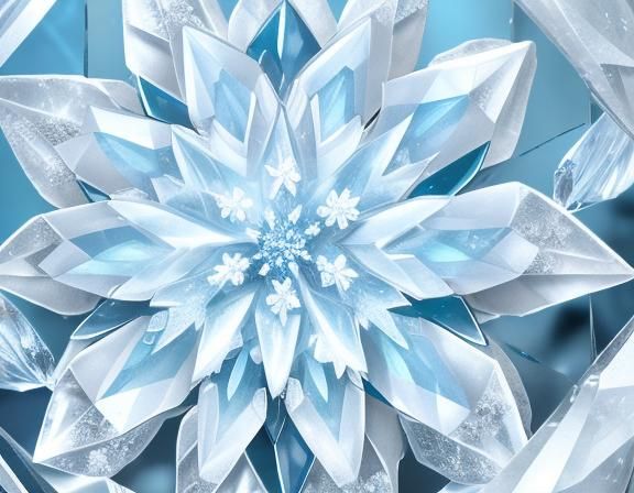 Eine Nahaufnahme von (Eisblumen), die sich auf einem (Fenste...