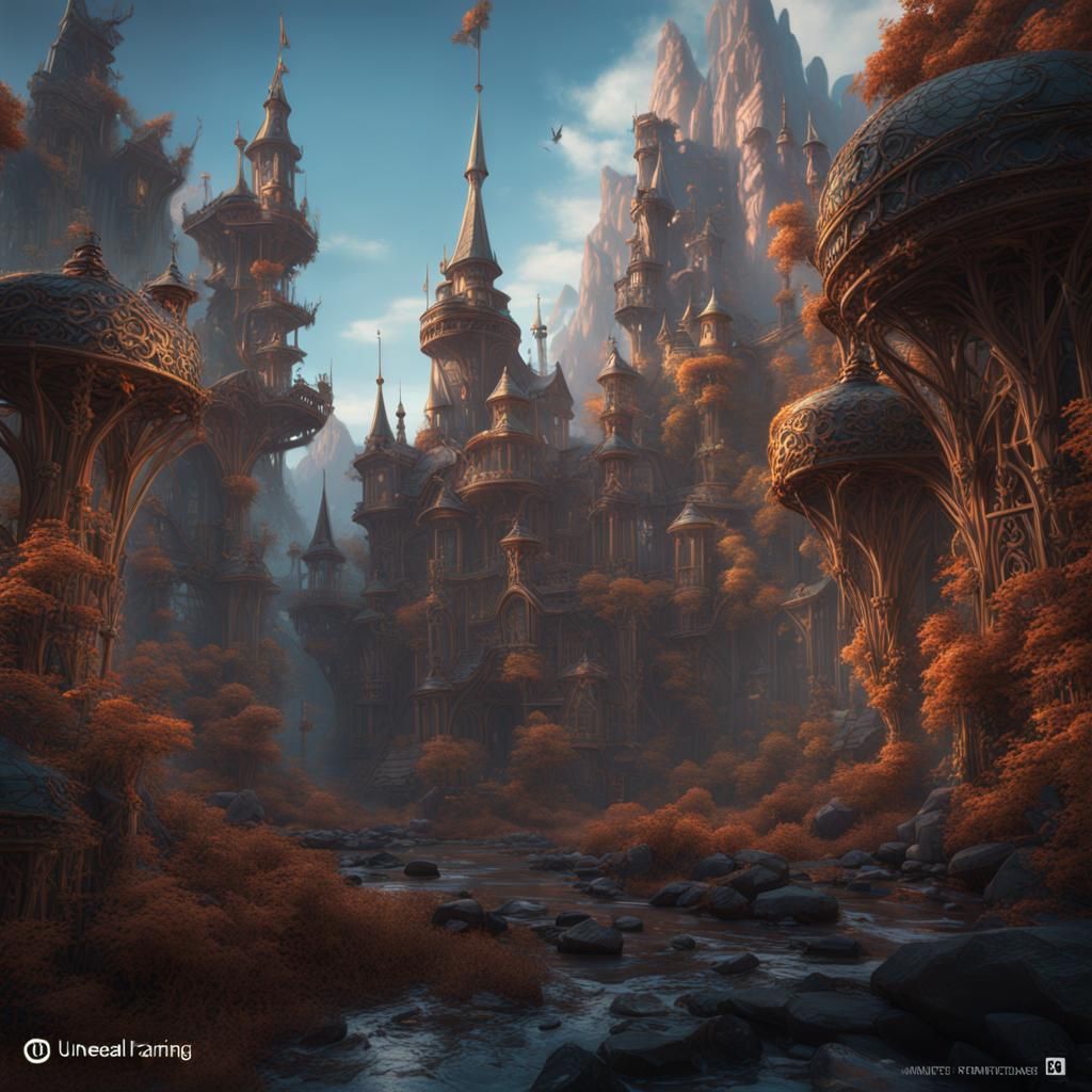Fantastical Matte Painting in Deep Color