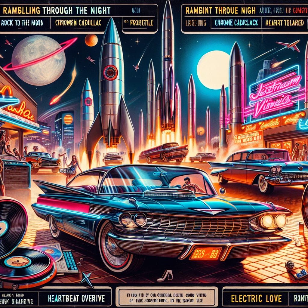 Retro-Futuristic 1962 Album Cover Art