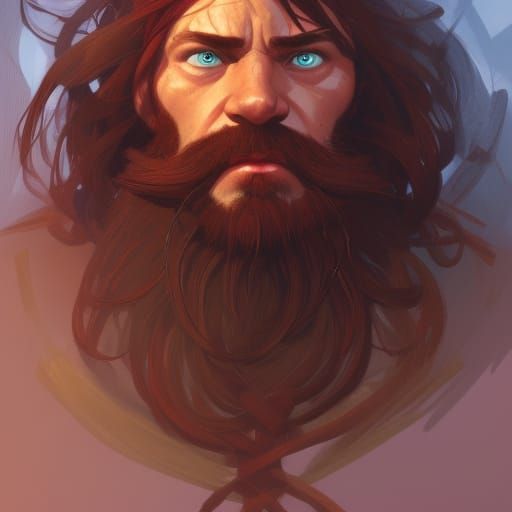 Dwarf Fighter Portrait in Detailed Digital Art Style