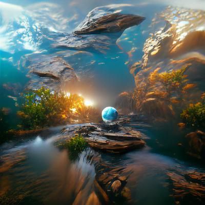 Surreal 3D Water World Rendered in Unreal Engine