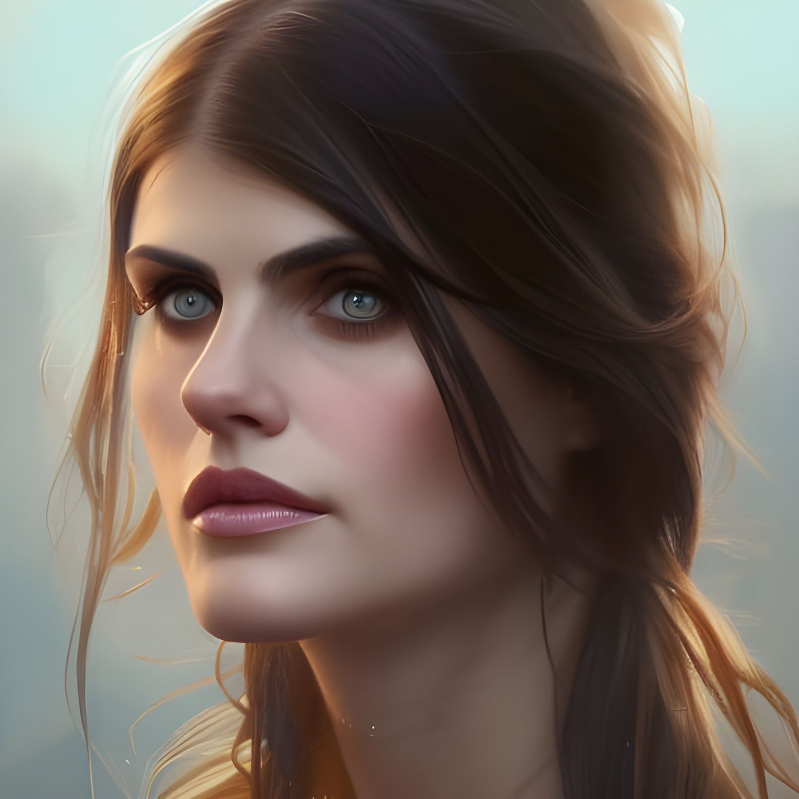 Composite Portrait in Digital Art Style
