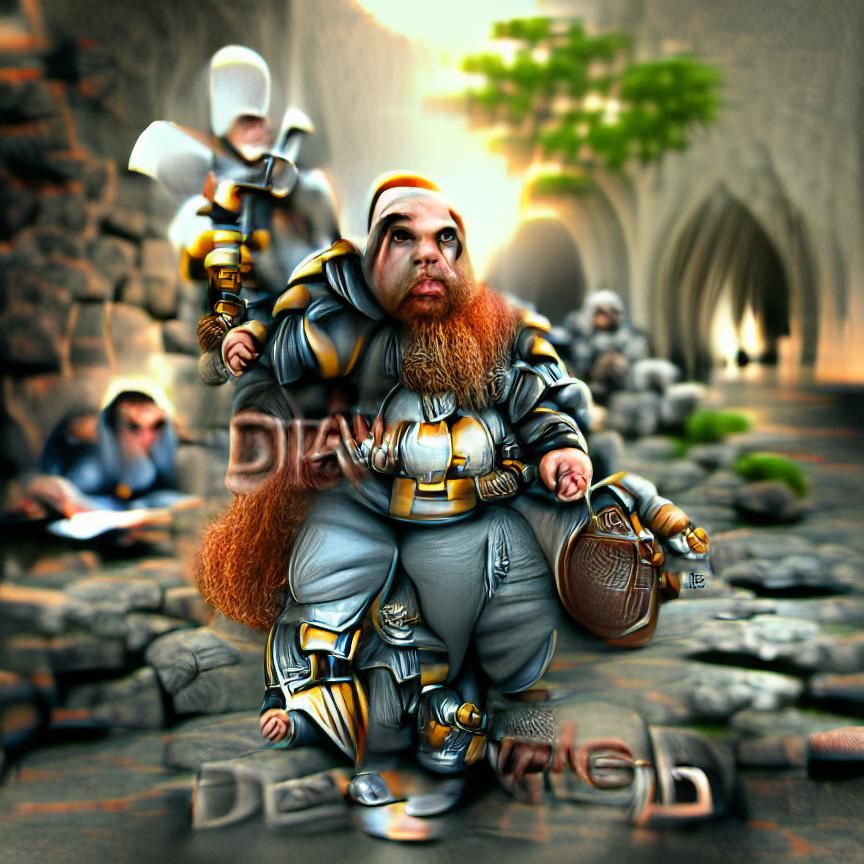Fantasy Dwarf Cleric Warrior Concept Art