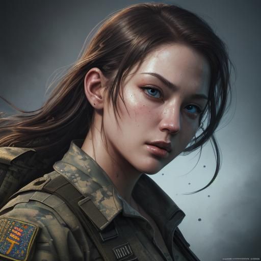 Hyperrealistic Military Concept Art with Dramatic Lighting