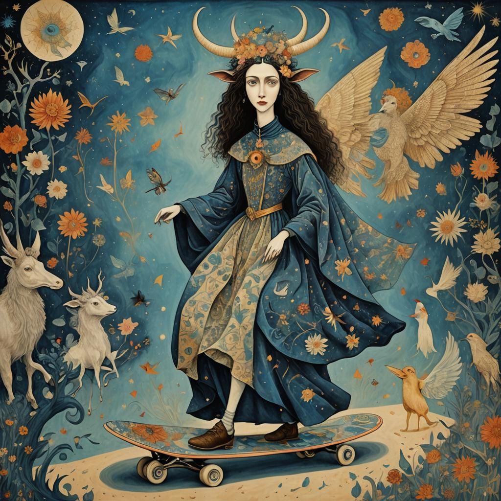 Surreal Forest Guardian in Carrington Style