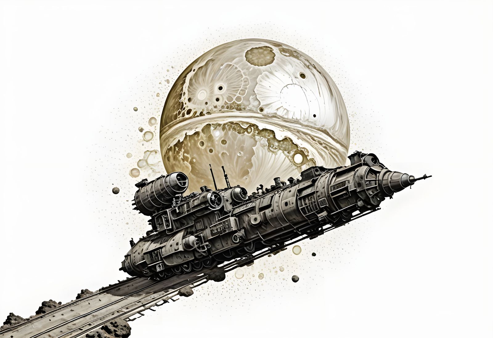 Venus Life Oil Painting in Cyber Stipple Style