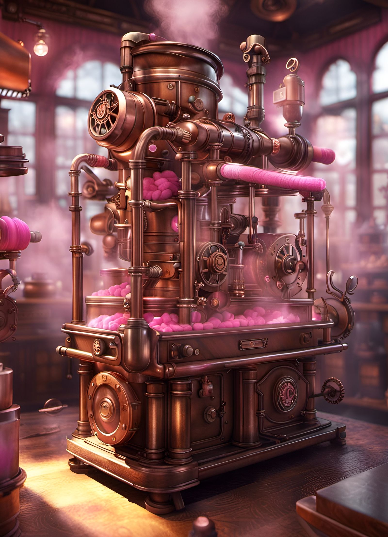 Steampunk Candy Machine with Dynamic Lighting