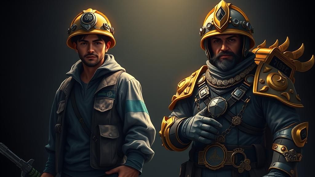 Miners Contrasted: Anime-Style Visual