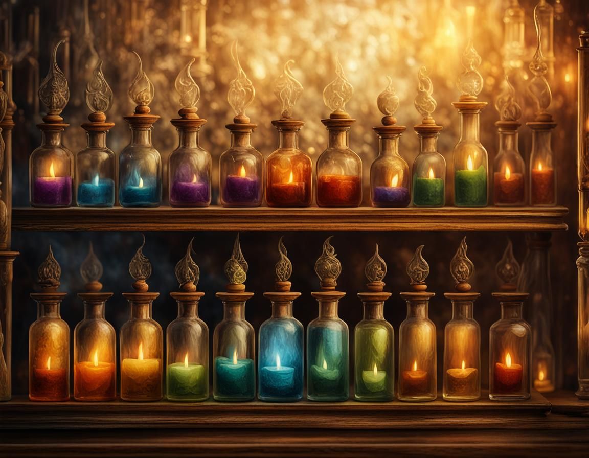 Magical Potions in Sfumato Fantasy Art