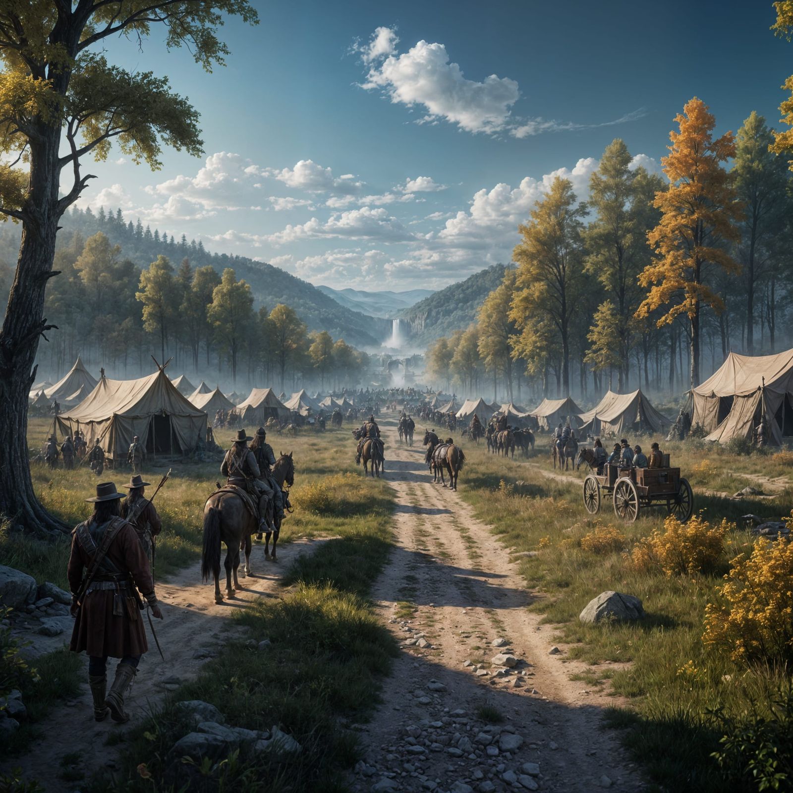 Fantastical Painting of the Trail of Tears