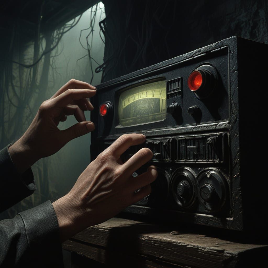 Creepy Radio Adjustments in Abandoned Darkness