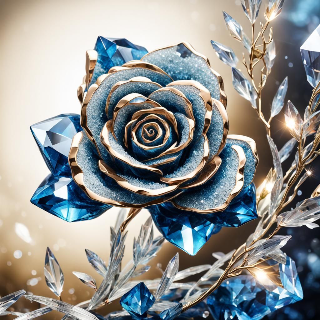 Crystalline Rose: A Digital Art Creation