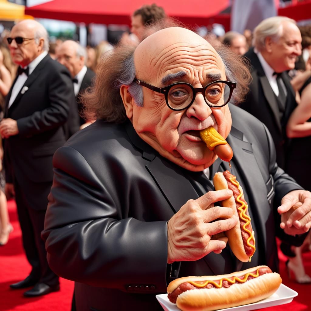Danny Devito's Emmy Red Carpet Hot Dog Moment