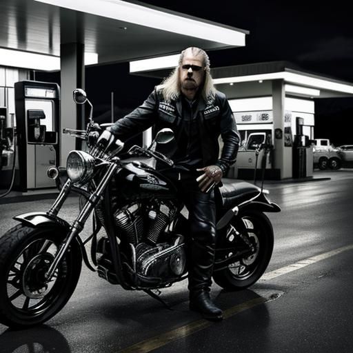 Gas Station Portrait in Cinematic Style