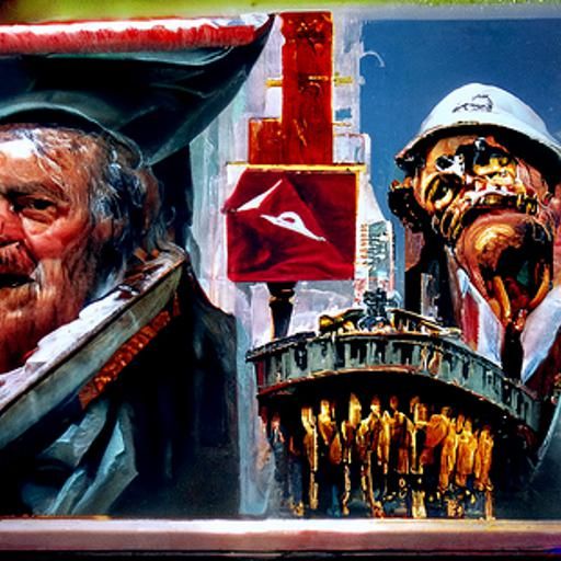 Global Capitalism Ideology as Oil Painting